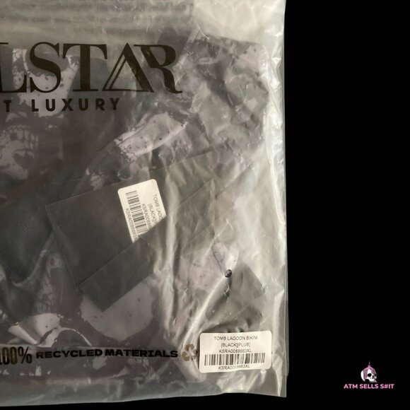 NWT Killstar Tomb Lagoon Skull Print Two-Piece Bikini Swimsuit Plus Size 3XL - Picture 9 of 10